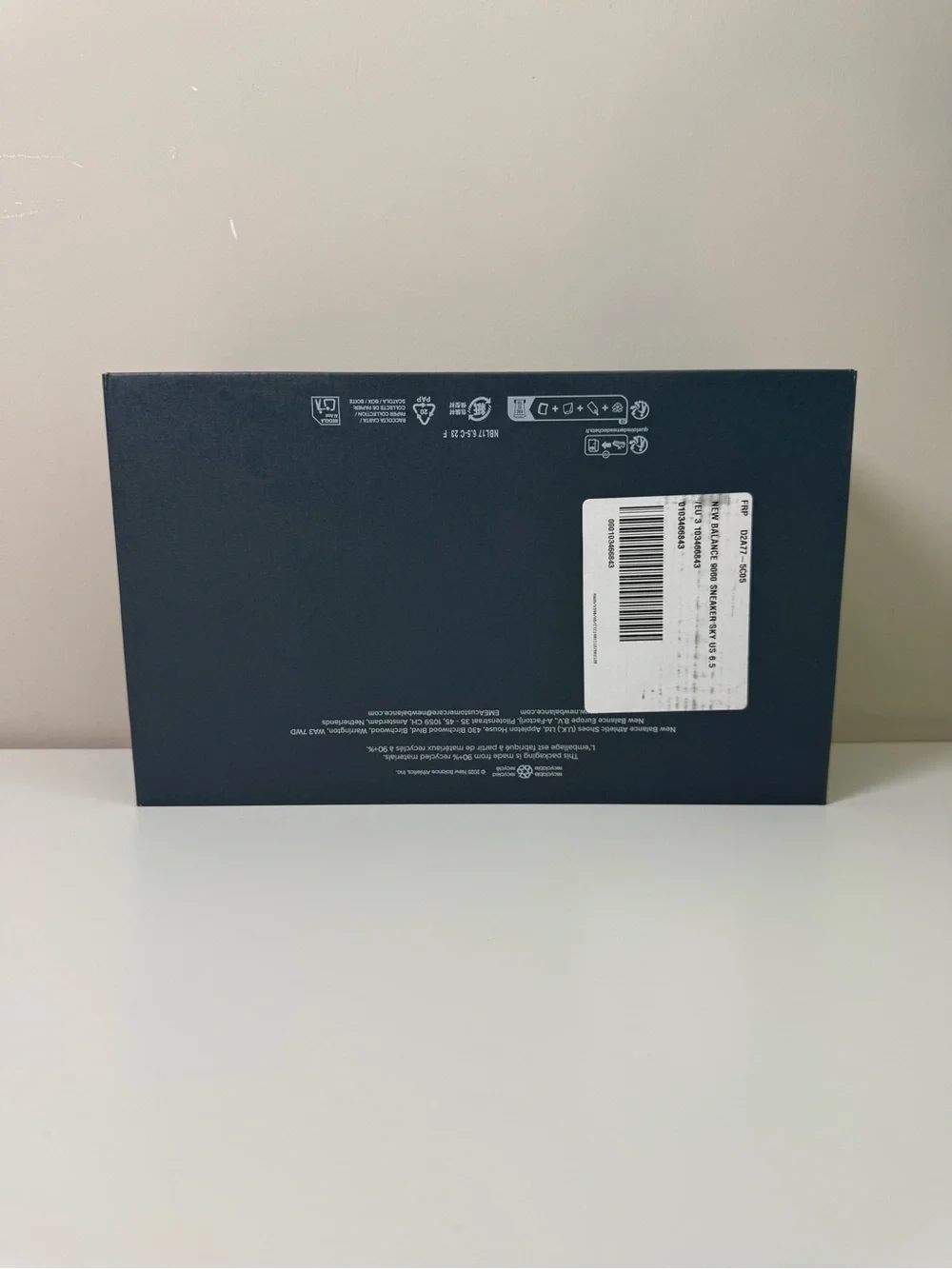 New Balance Empty 9060 Shoe Box Gray Storage Display Gift Box